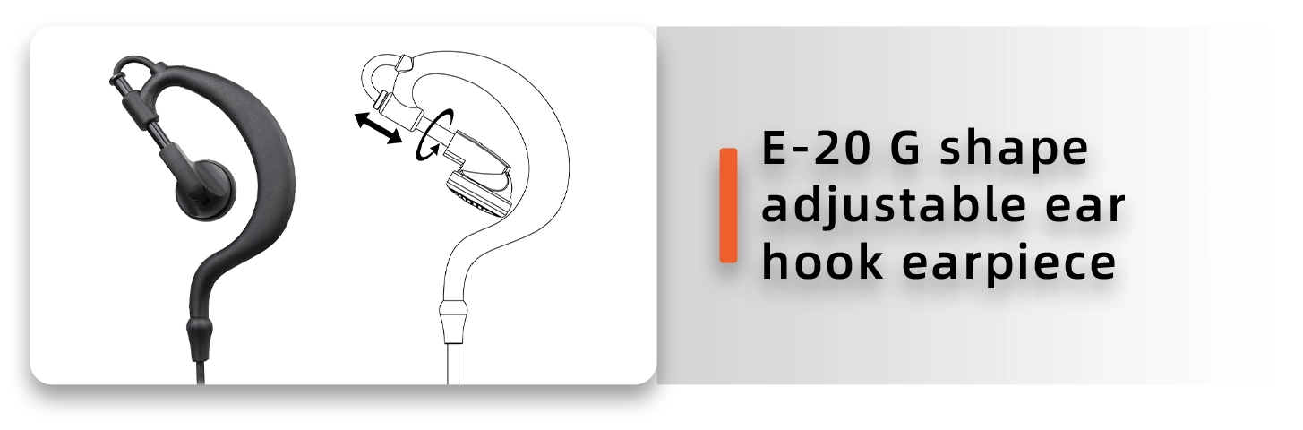 Details of E-20C Listen Only Ear Hook Earpiece