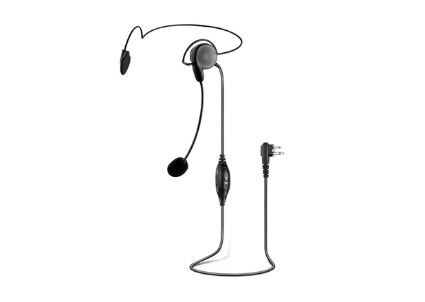 Drahtloser Walkie-Talkie-Kopfhörer mit PTT (kurzes Mikrofon) – Herda Radio