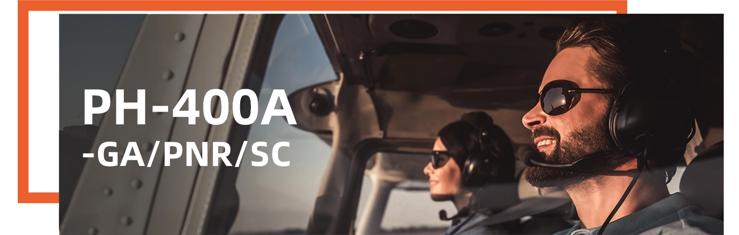 PH-400A Carbon Fiber lightweight PNR Passiv Noise Cancelling Aviation Headset For Airline Pilots