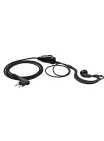 EM-2027AN 1 Wire Ear Hook Earpiece W/Braided Fiber Cloth inline PTT/Mic