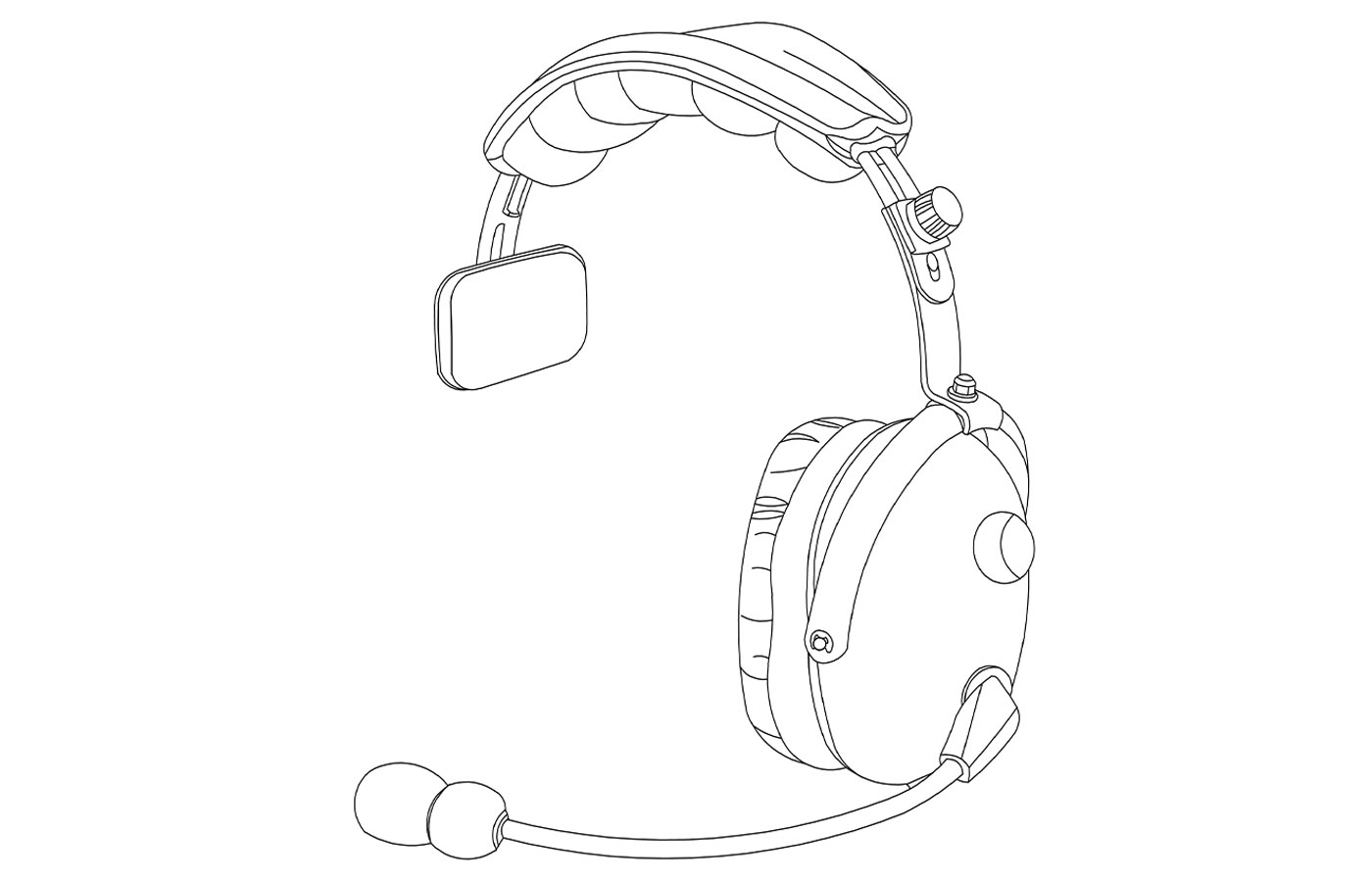 RAN-2000AS Heavy Duty Single Muff Carbon Fiber Headset with PTT and Mic