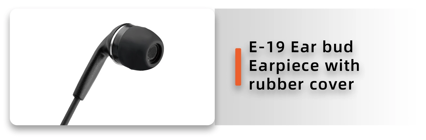 Details of EM-1928 2 Way Radio Earbud Earpiece with Inline Microphone and Push to Talk