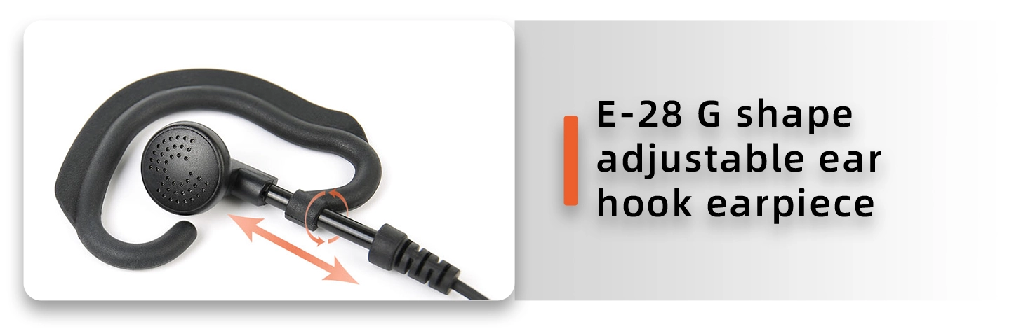 Details of EM-2819N Braided Fiber Cloth G-Ring Adjustable Radio Earpiece for Motorola Kenwood Radio