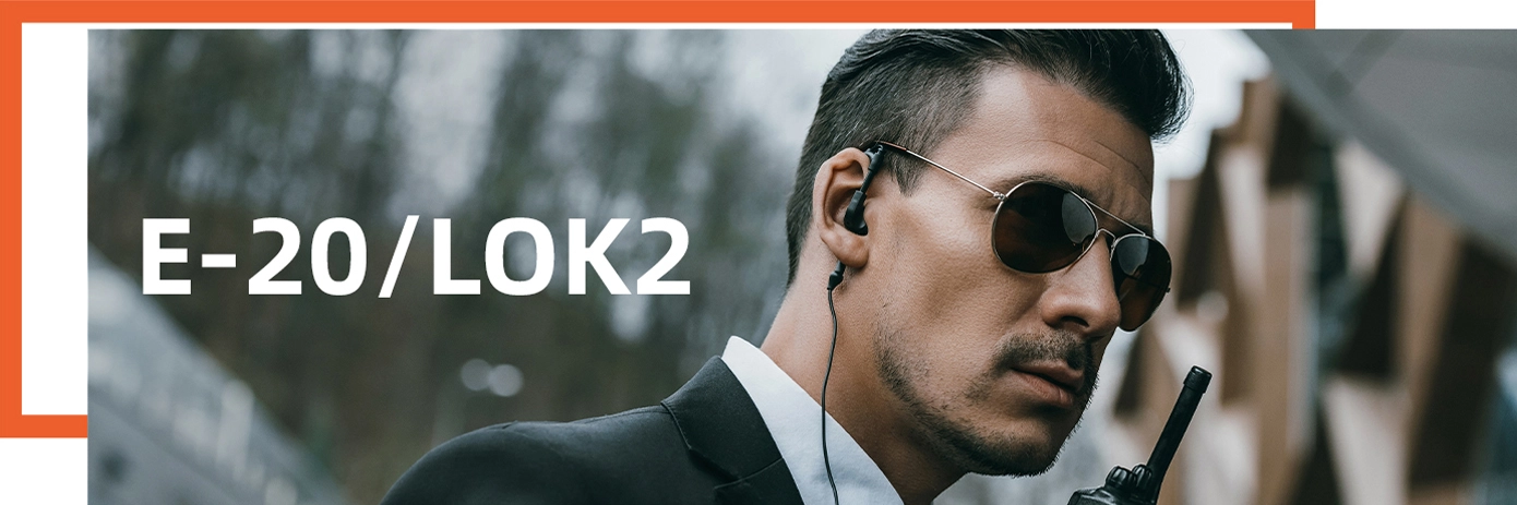 E-20/LOK 2 wired Earpiece with Quick Disconnect for Walkie Talkies