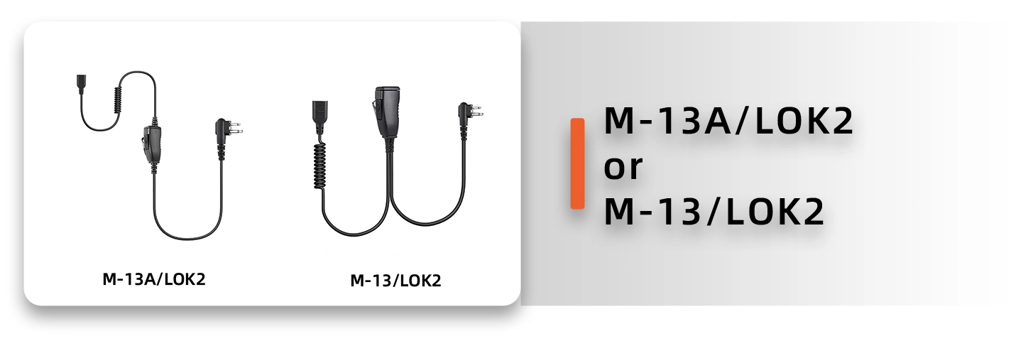 Details of M-13/LOK 2 Coiled Walkie Surveillance Earpiece with PTT Mic for Two-Way Radio