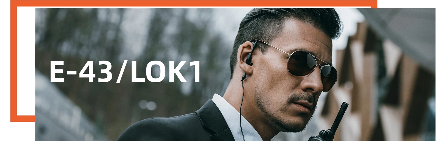 E-43/LOK 1 Comfort Quick Disconnect Feature Acoustic Tube Earpieces