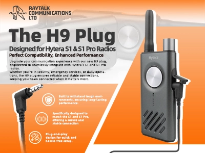 H9 Plug - Perfect Companion for Hytera S1 and S1 Pro Radios