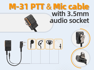 M-31 PTT & Mic Cable - Ideal for Professional Radio Communication