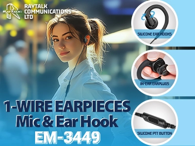 EM-3449 Walkie Talkie Earpiece for Motorola and Other Radio Brands