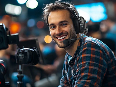 Sports Commentators Use Headsets for One-Touch Communication