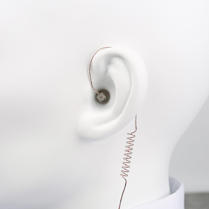 E 47 listen only earpiece used by professional model for in ear communication providing clear and discreet audio