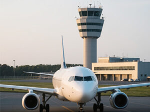The air traffic control center directs each aircraft to fly safely.