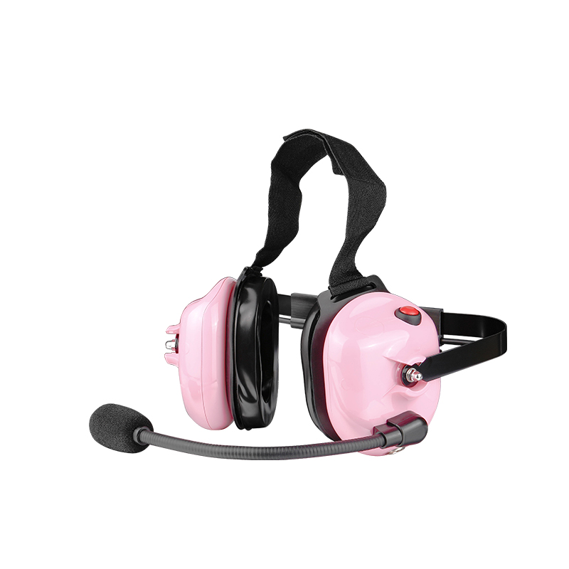 B-50Q pink behind-the-head heavy-duty headset
