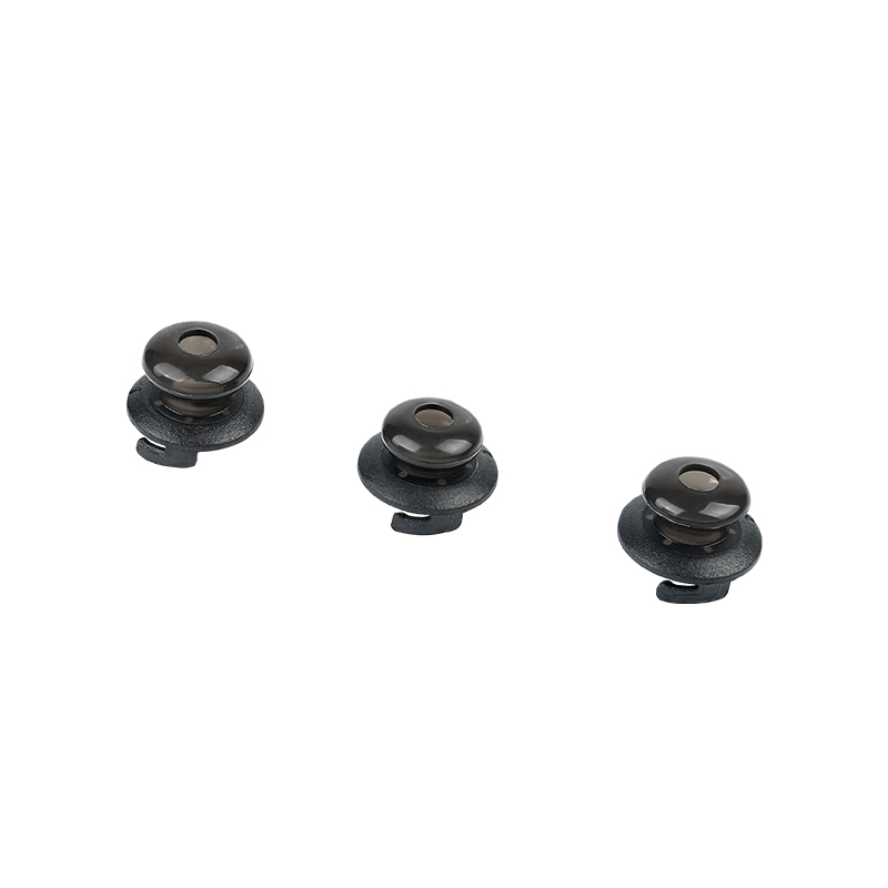EM-3449 2-Way Radios Earpieces with three ear tip sizes (small, medium, large) displayed, showing the soft silicone tips for a comfortable in-ear fit