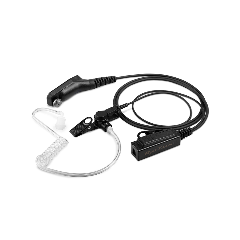 EM-4238 1-wire surveillance earpiece with M9 connector, compatible with Motorola radios TROB, XRP3600, and APX600