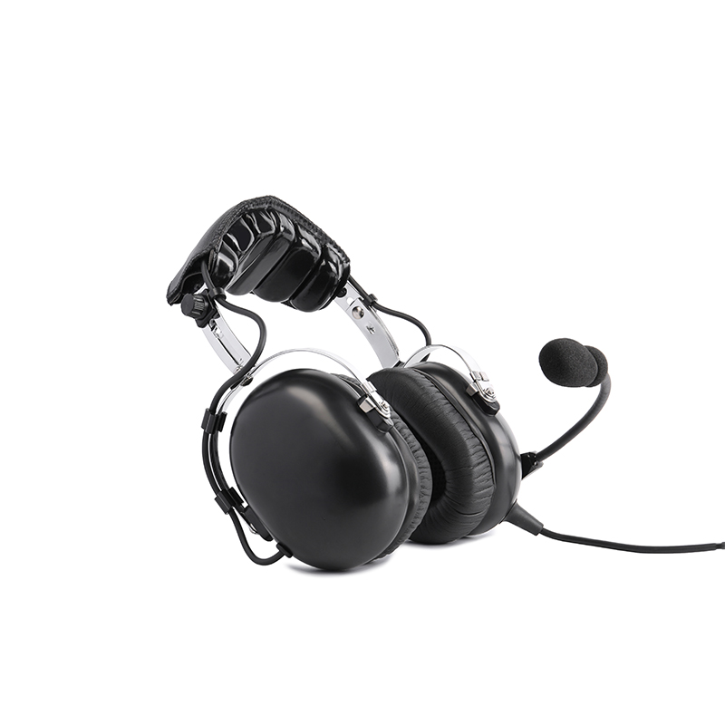 Side view of PH-100 PNR aviation headset with highly flexible mic