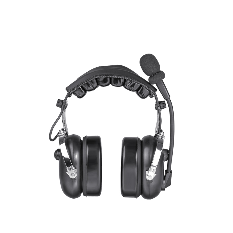 RAN-1000AQ intercom headset with soft dual earpads, front view