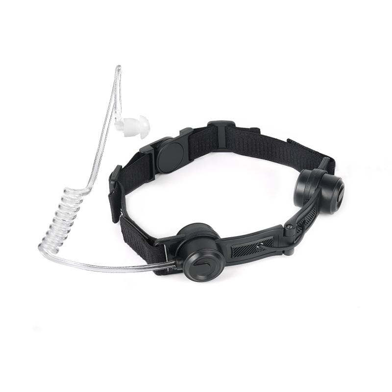 RTM-0340 throat microphone with acoustic tube earpiece