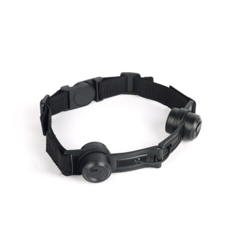 Adjustable RTM-0340 throat microphone at a 45-degree angle, with armature speaker and electret condenser mic