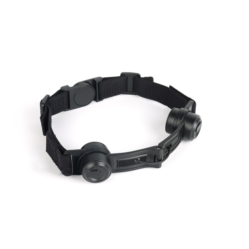 Adjustable RTM-0340 throat microphone at a 45-degree angle, with armature speaker and electret condenser mic