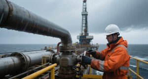 Teams in both land-based and offshore industries wear noise-canceling headsets