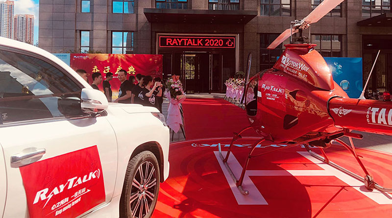 Joyful celebration of RayTalk's office relocation