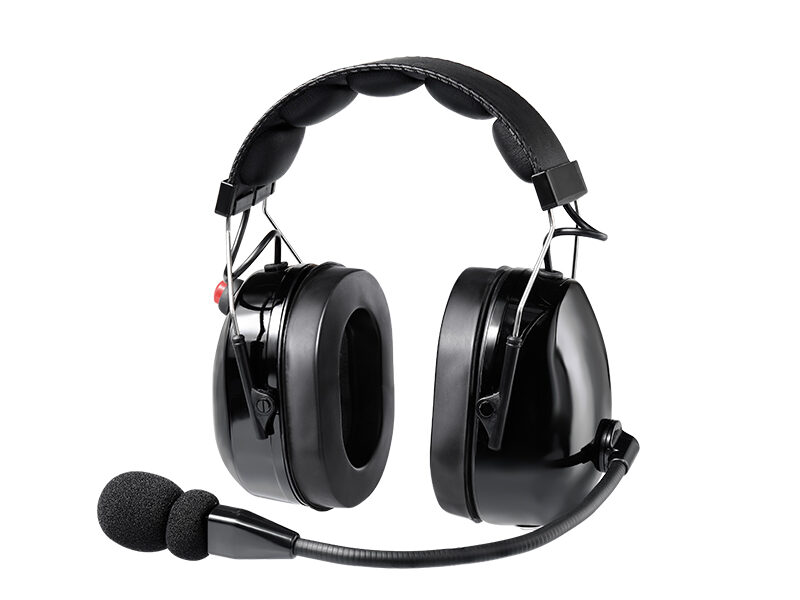 RAN-3000Q walkie talkie headphones with microphone for use in warehouses, construction sites, and other high-noise environments