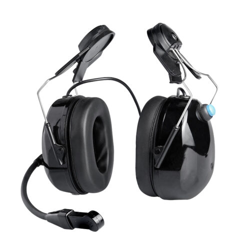 RAN-3100Q industrial noise cancelling headset RAN-3100Q industrial noise cancelling dual-muff headset with cushioned ear seals and a flexible boom microphone