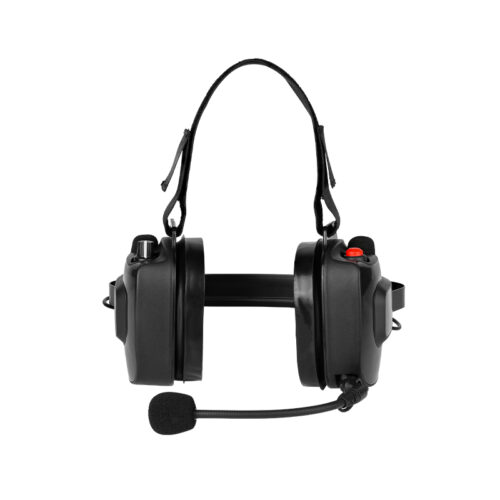 RE-20 shooting headset with adjustable velcro headband and microphone