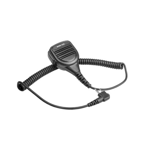 RSM-300 handheld speaker mic RSM-300 handheld speaker mic with durable coiled cable and dual-pin connector for two-way radios