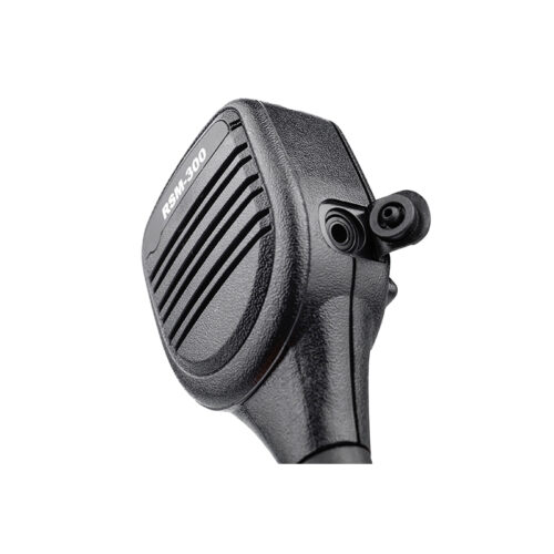 RSM-300 Motorola handheld microphone RSM-300 Motorola handheld microphone showing the 3.5mm jack for listen-only earpiece
