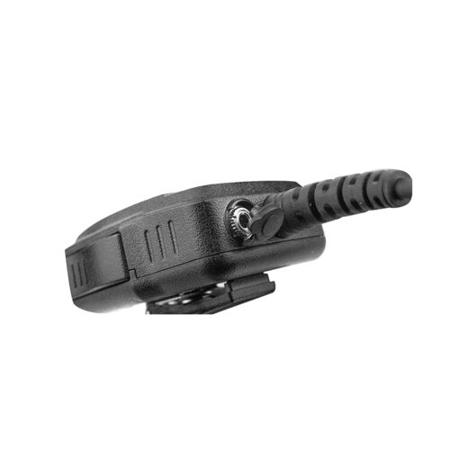 Wireless handheld microphone with speaker RSM-500 showing the opened external audio jack.