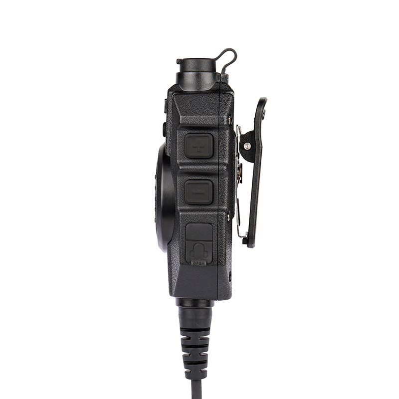 Waterproof heavy-duty RSM-600 remote microphone featuring volume control buttons and an additional audio jack Waterproof heavy-duty RSM-600 remote microphone featuring volume control buttons and an additional audio jack
