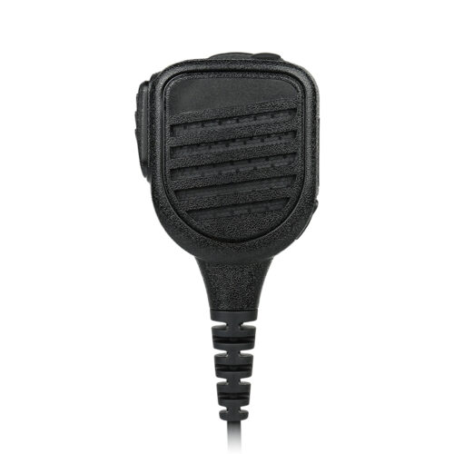 Front view of the latest RSM-800 waterproof speaker mics showing the front mic and high-output speaker Front view of the latest RSM-800 waterproof speaker mics showing the front mic and high-output speaker