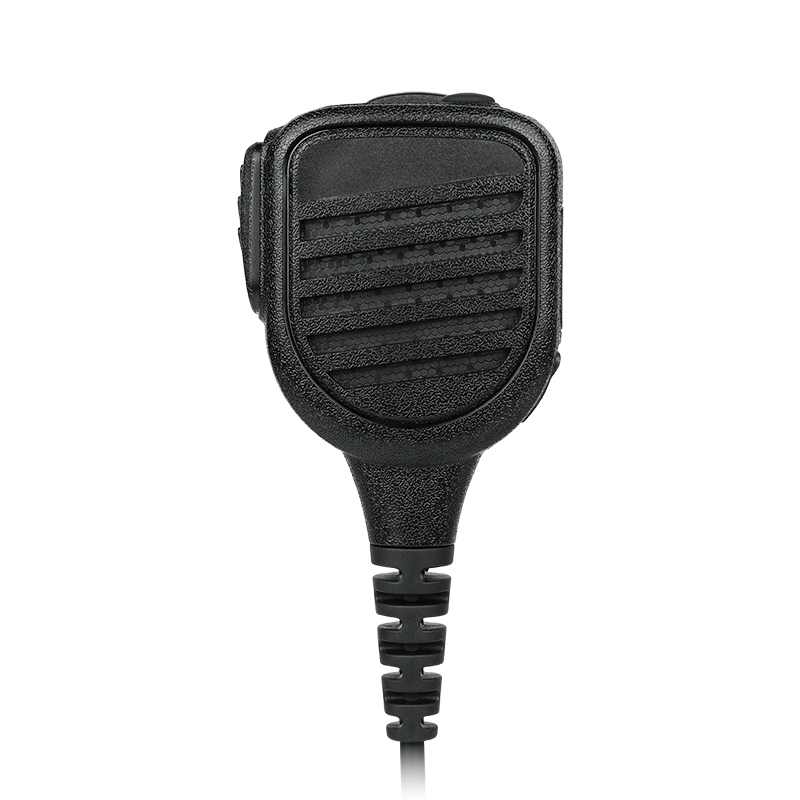 Front view of the latest RSM-800 waterproof speaker mics showing the front mic and high-output speaker Front view of the latest RSM-800 waterproof speaker mics showing the front mic and high-output speaker