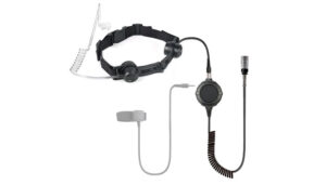 Throat Microphone with a large round PTT