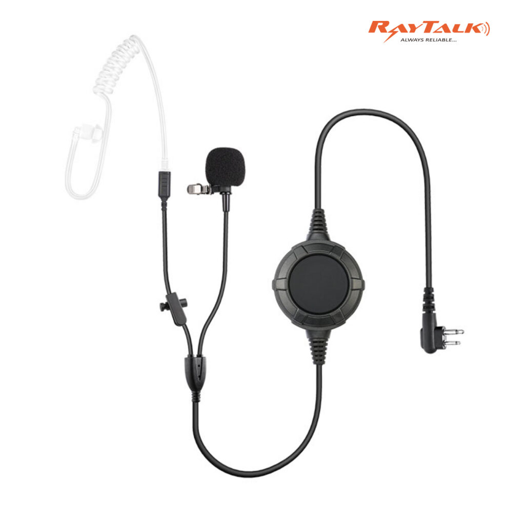 walkie talkie earpiece and mic and large round PTT