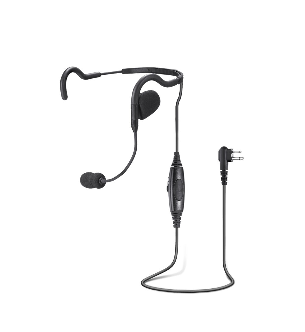 RHS-0636 tactical headphones with cable and ptt full view
