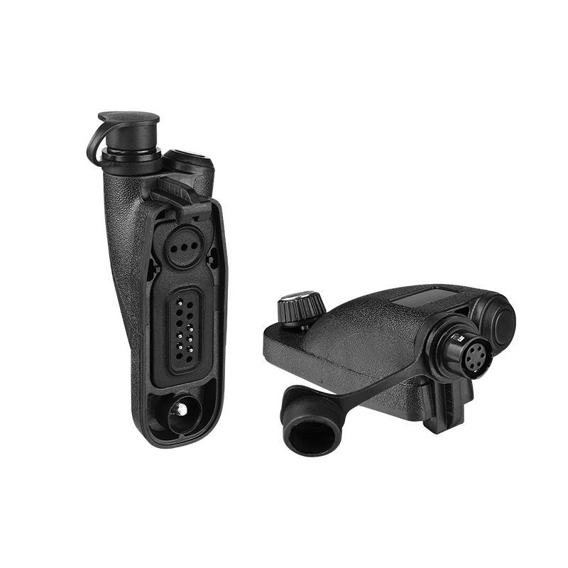 AP-M9-HRS6F/PTT Radio Walkie Talkie Earpiece Adapter-For Mototrbo DP3400 APX4000 to Hirose 6 Pin Connector with Flat PTT