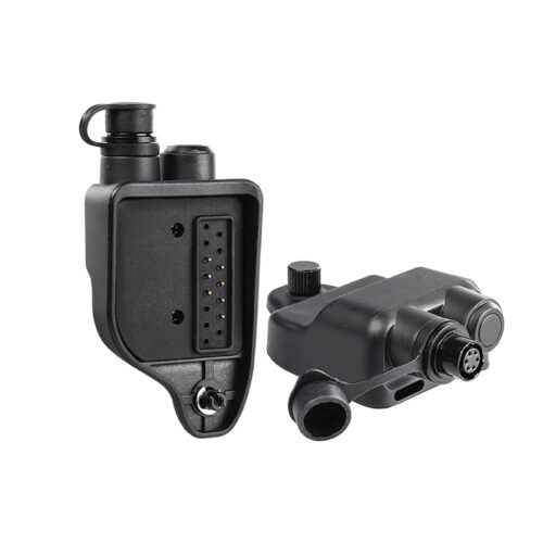 AP-MCO1H/PTT Quick Disconnect Adapter Harris Radio XG75 P5400 to Hirose with Flat PTT