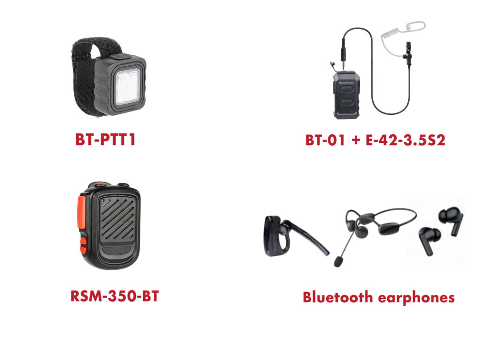 Bluetooth PTT Receivers for two way radios from RayTalk