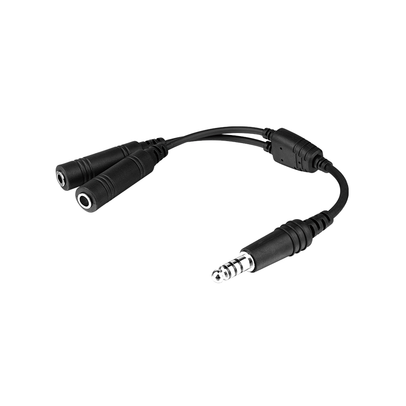 CB-01 Aviation Headset Adapter Cable GA Headset to Helicopter