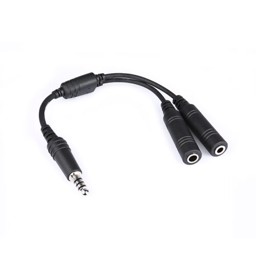 CB-01 Aviation Headset Adapter Cable GA Headset to Helicopter