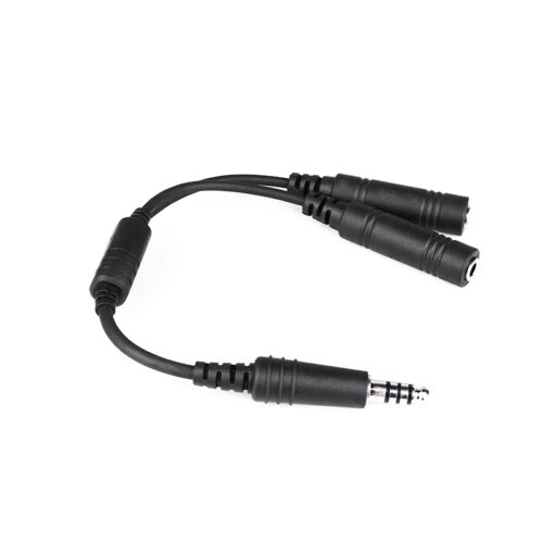 CB-01 Aviation Headset Adapter Cable GA Headset to Helicopter
