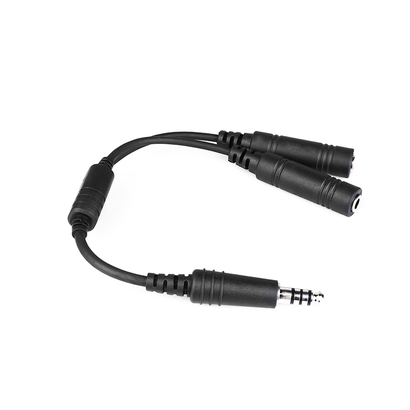 CB-01 Aviation Headset Adapter Cable GA Headset to Helicopter