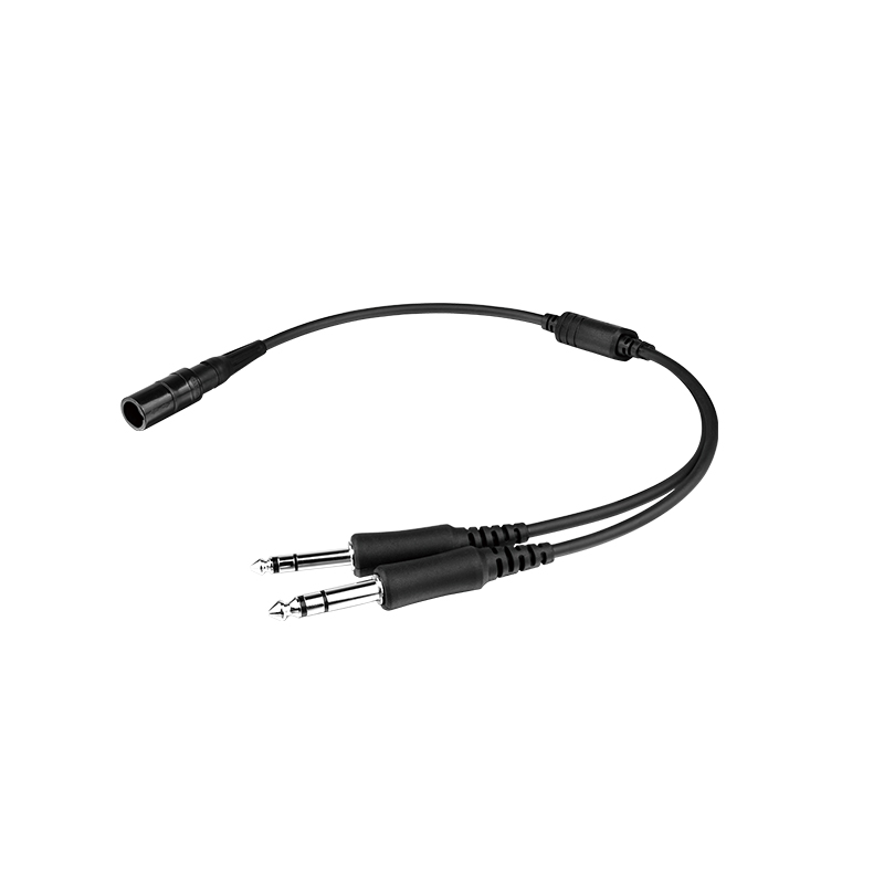 CB-06 BOSE 6 Pin LEMO Headset to GA Dual Plug Adapter