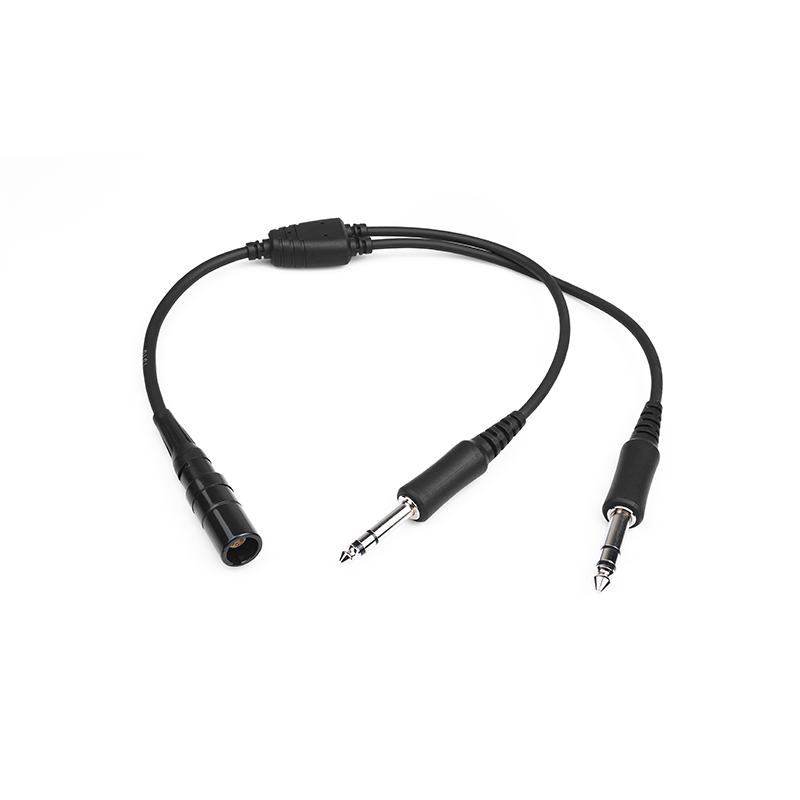 CB-06 BOSE 6 Pin LEMO Headset to GA Dual Plug Adapter