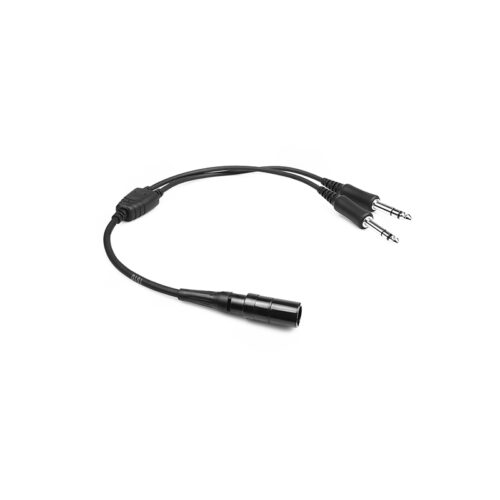 CB-06 BOSE 6 Pin LEMO Headset to GA Dual Plug Adapter
