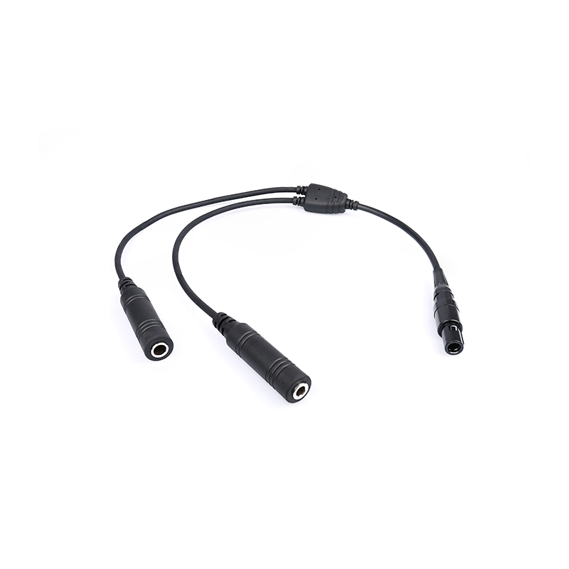 CB-08 GA Headset to 6 Pin LEMO Connector Cable