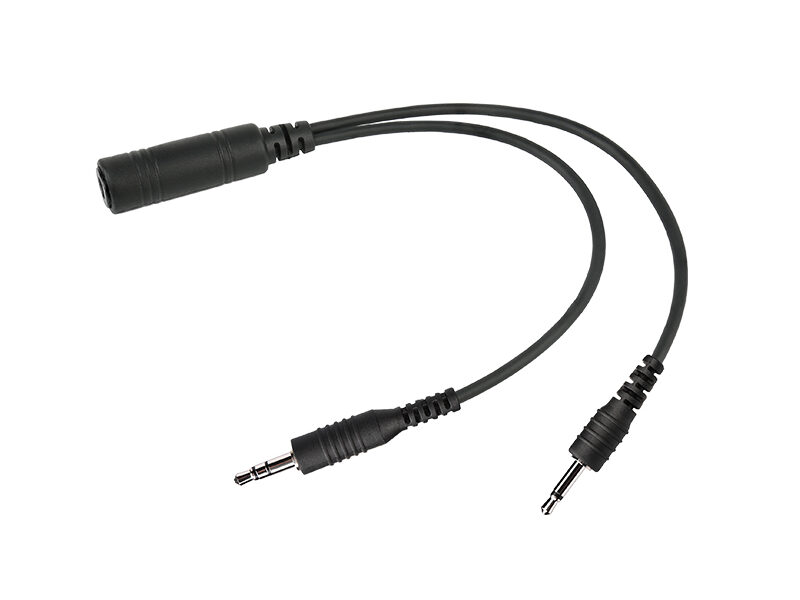CB-26 Aviation Headset Adapter Cable Helicopter to 3.5mm and 2.5mm